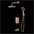 Душевая система для ванны и душа DQ Bonn встраиваемая с изливом браш.роз.золото (DA1705633) DA1705633