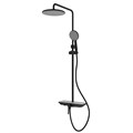 Душевая система Azario Ginkgo с верхним и ручным душем, керамический картридж, черный матовый (AZ-VPW238V95PA-1DJ1K22-ZH3A55) AZ-VPW238V95PA-1DJ1K22-ZH3A55