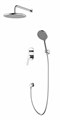 Смеситель для душа Azario VISE с верхним и ручным душем, скрытый монтаж, керамический картридж, хром (AZ-VSA248330C+82KC) AZ-VSA248330C+82KC
