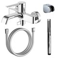 Смеситель для ванны и душа Azario VINCENTE с ручным душем, керамический картридж, хром (AZ-VRZ238326C) AZ-VRZ238326C