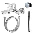 Смеситель для ванны и душа Azario VISE с ручным душем, керамический картридж, хром (AZ-VSA238330C) AZ-VSA238330C