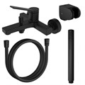 Смеситель для ванны и душа Azario VISE с ручным душем, керамический картридж, черный матовый (AZ-VSA238330PA) AZ-VSA238330PA