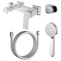 Смеситель для ванны и душа Azario EXQUISITE с ручным душем, керамический картридж, хром (AZ-VSN238340C) AZ-VSN238340C