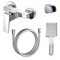 Смеситель для душа Azario EDDIE с ручным душем, керамический картридж, без излива, хром (AZ-WQY338207C) AZ-WQY338207C