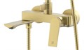 Душевая система Azario Lursy с квадратным тропическим душем, керамический картридж, шланг 150 см, золото матовое (AZ-K2349MG) AZ-K2349MG