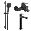 Набор смесителей 3 в 1 для ванны Azario TREYA, черный матовый (AZ-156805024+AZ-156845524+AZ-157820224) AZ-156805024+AZ-156845524+AZ-157820224
