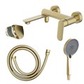 Alanti Cмеситель для ванны с ручным душем, золото матовое AZ-K3032MG