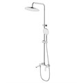 Душевая система Azario Alanti с круглым тропическим душем, керамический картридж, шланг 150 см, хром (AZ-K2332) AZ-K2332