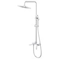 Душевая система Azario Conda с квадратным тропическим душем, керамический картридж, шланг 150 см, хром (AZ-K2411) AZ-K2411