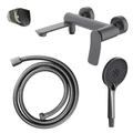 Эскаро - Смеситель для ванны с ручным душем, серый графит AZ-K3074GR AZ-K3074GR