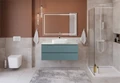Тумба со столешницей подвесная BelBagno KRAFT 120 Голубой Матовый, столешница KEP-120-CEM 1225166975