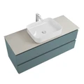 Тумба со столешницей подвесная BelBagno KRAFT 120 Голубой Матовый, столешница KEP-120-CEM 1225166975