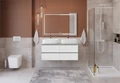 Тумба с четырьмя ящиками и столешницей подвесная BelBagno KRAFT 120 Bianco Opaco, столешница KEP-120-2-CEM 1483451557