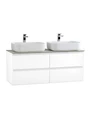 Тумба с четырьмя ящиками и столешницей подвесная BelBagno KRAFT 120 Bianco Opaco, столешница KEP-120-2-CEM 1483451557