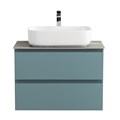 Тумба со столешницей подвесная BelBagno KRAFT 60 Голубой Матовый, столешница KEP-60-GRN 204711