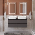 Тумба с четырьмя ящиками и столешницей подвесная BelBagno KRAFT 120 Темно-Серый Матовый, столешница KEP-120-2-MNO 204162
