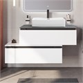 Тумба со столешницей подвесная и нижней тумбой CEZARES SLIDER 100 Bianco Opaco, столешница SLD-100/48-MNO 203927