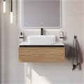 Тумба со столешницей подвесная CEZARES SLIDER 80 Дуб тангент, столешница SLD-80/48-BO 203904