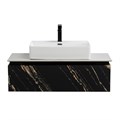 Тумба со столешницей подвесная CEZARES SLIDER 100 Чёрный фьюжн, столешница SLD-100/48-BO 203899