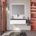 Тумба со столешницей подвесная CEZARES SLIDER 100 Bianco Opaco, столешница SLD-100/48-MNO 203889
