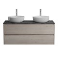 Тумба со столешницей и накладными раковинами подвесная BelBagno KRAFT 120 Rovere Galifax Bianco 202785