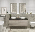 Тумба с четырьмя ящиками и столешницей подвесная BelBagno KRAFT 140 Rovere Galifax Bianco 202779
