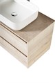 Тумба со столешницей и накладной раковиной подвесная BelBagno KRAFT 90 Rovere Galifax Bianco 200383