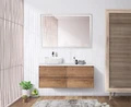 Тумба со столешницей подвесная BelBagno KRAFT 120 Rovere Tabacco, раковина слева 200357