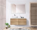 Тумба со столешницей подвесная BelBagno KRAFT 120 Rovere Nebrasca Nature, раковина слева 200356