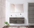 Тумба со столешницей и накладной раковиной подвесная BelBagno KRAFT 120 Pino Pasadena, раковина справа 200352