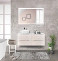 Тумбы со столешницей подвесная BelBagno ETNA 120 Rovere Bianco, раковина слева 200333