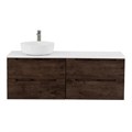 Тумбы со столешницей подвесная BelBagno ETNA 120 Rovere Moro, раковина слева 200331