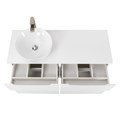 Тумба со столешницей и накладной раковиной подвесная BelBagno ETNA-H60 120 Bianco Lucido, раковина слева 200318
