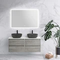 Тумба со столешницей EK-140-2-BL подвесная BelBagno KRAFT 140 Cemento Grigio 200317