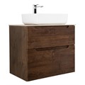 Тумба со столешницей и накладной раковиной подвесная BelBagno ETNA-H60 70 Rovere Moro 200274