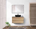 Тумба со столешницей и накладной раковиной подвесная BelBagno KRAFT 100 Rovere Nebrasca Nature 194865