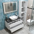 Тумба со столешницей и накладной раковиной подвесная BelBagno KRAFT 100 Bianco Opaco 194852