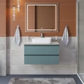 Тумба со столешницей подвесная BelBagno KRAFT 90 Голубой Матовый, столешница KEP-90-MGL 204914