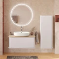 Тумба со столешницей подвесная CEZARES IDRA 98 Bianco opaco, столешница 55836 Rovere Tabacco 203548