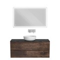 Тумба со столешницей и накладной раковиной подвесная BelBagno ETNA 120 Rovere Moro, без отверстия под смеситель 202735
