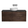 Тумба со столешницей и накладной раковиной подвесная BelBagno ETNA 120 Rovere Moro, без отверстия под смеситель 202735