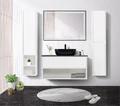 Тумба со столешницей, одним ящиком и одной открытой полкой подвесная BelBagno KRAFT 100 Bianco Opaco 200369