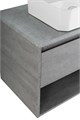 Тумба со столешницей, одним ящиком и одной открытой полкой подвесная BelBagno KRAFT 80 Cemento Grigio 200364