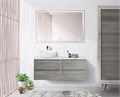 Тумба со столешницей подвесная BelBagno KRAFT 120 Cemento Grigio, раковина слева 200359
