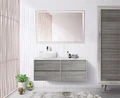 Тумба со столешницей подвесная BelBagno KRAFT 120 Cemento Grigio, раковина слева 200359