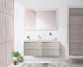 Тумба со столешницей подвесная BelBagno KRAFT 120 Rovere Galifax Bianco, раковина справа 200349