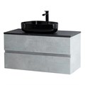 Тумба со столешницей под накладную раковину подвесная CEZARES MOLVENO 46 100 Beton 190530