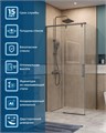 Душевой уголок BelBagno SOFT_CLOSE-1-AH-1-100/80-C-GM SOFT_CLOSE-1-AH-1-100/80-C-GM