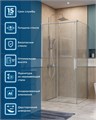Душевой уголок BelBagno SOFT_CLOSE-1-AH-1-100/80-C-Cr SOFT_CLOSE-1-AH-1-100/80-C-Cr