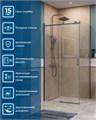 Душевой уголок BelBagno SOFT_CLOSE-2-AH-1-100/80-C-GM SOFT_CLOSE-2-AH-1-100/80-C-GM